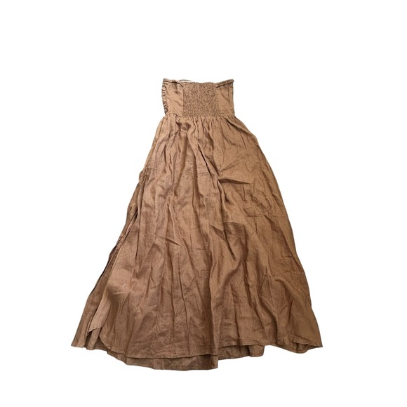 DISSH Lexi Spice Linen Midi Dress Strapless Terracotta Size US 4 AU 8 - Picture 7 of 8